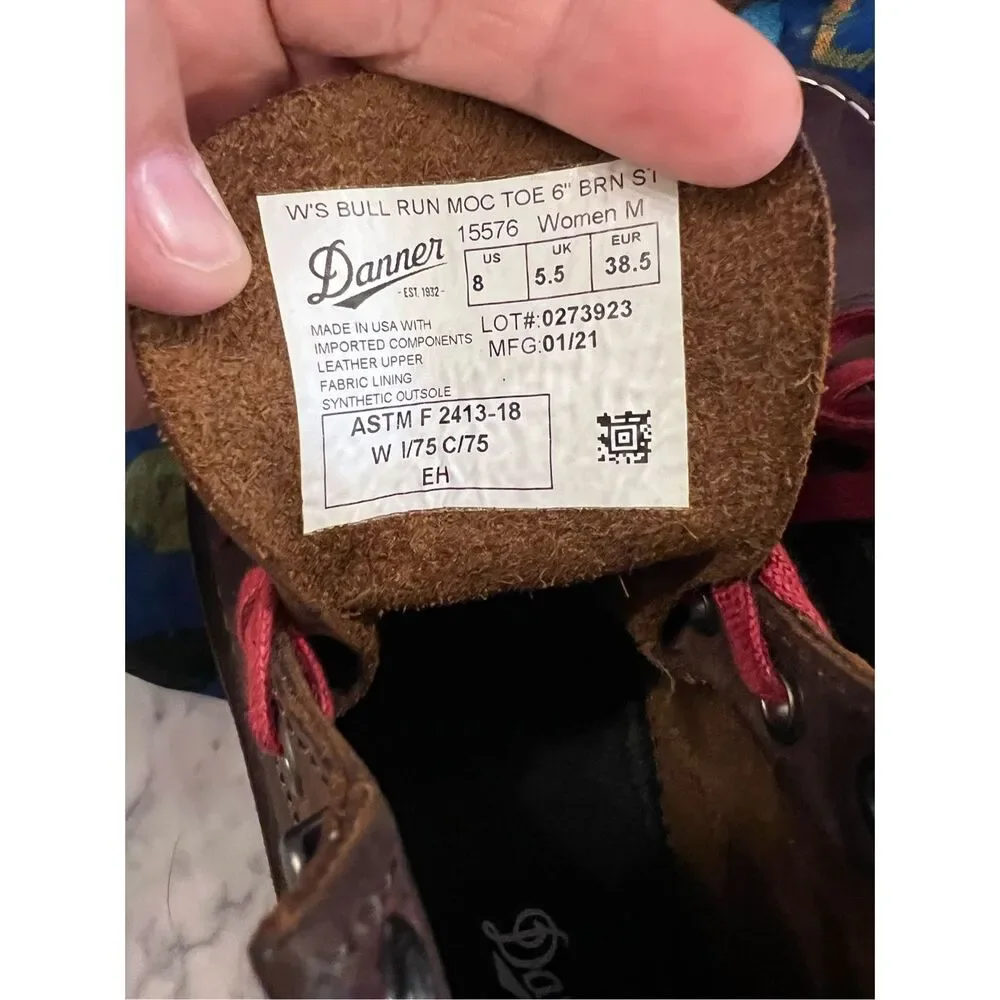 Danner Dark Brown Boots with Red Laces - Picture 7 of 12